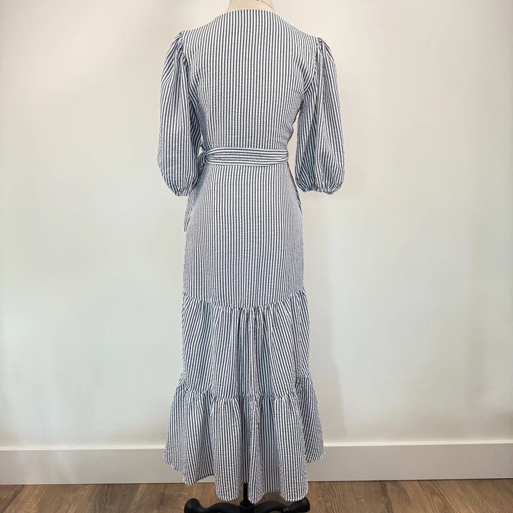 Hutch V-Neck Tiered Wrap Midi Dress - Picture 10 of 11